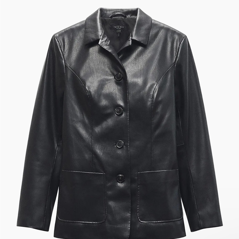 rag & bone | Drew Faux Leather Blazer